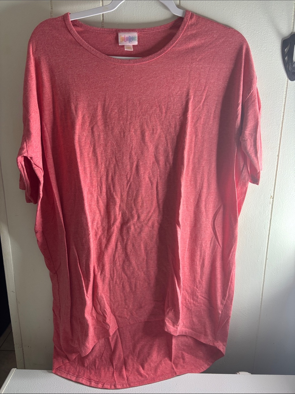 463 -  Crew Neck Short Sleeve Shirt - Coral Pink